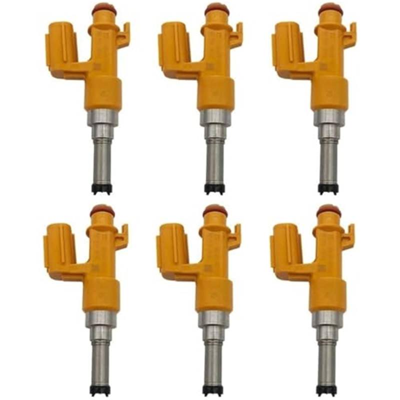 MKVAXR Kraftstoff Injektoren Düsen for IS300 IS350 for Highlander Sienna 2017-2019 GS350 GS450h for Camry Tacoma 3,5 L FJ1405 23250-0P100 6PCS Auto-Kraftstoffeinspritzdüse(Black 4PCS) von MKVAXR