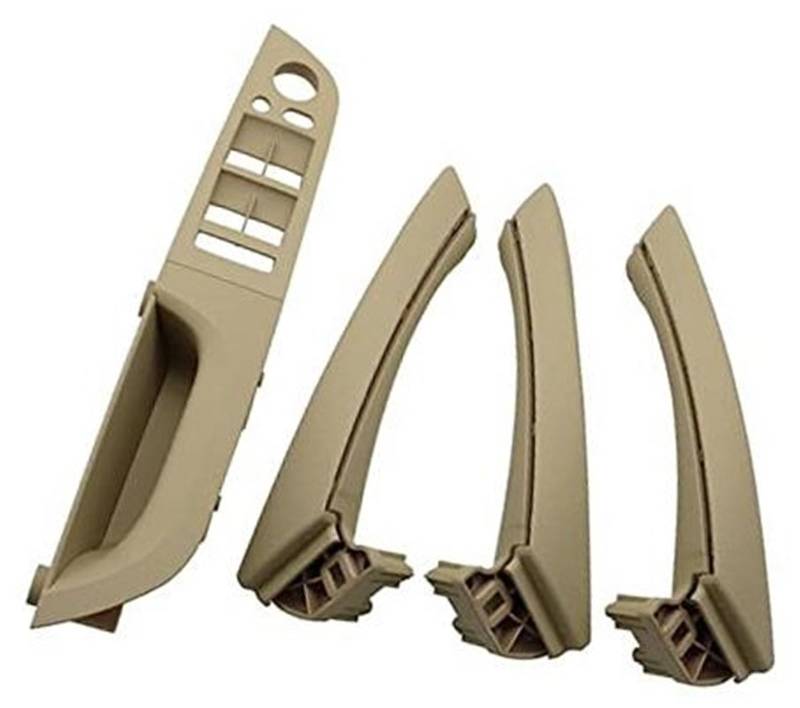 MKVAXR LHD Linke Fahrertür-Armlehne, Innentür-Zuggriff, kompletter Satz Ersatz, for, 3er-Serie E90 E91 2004–2012(Black A1 Beige) von MKVAXR