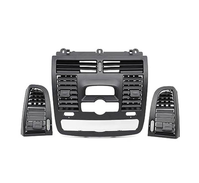 MKVAXR LHD RHD Auto Links rechts Centarl AC Vent Grille Air Outlet Panel Cover, for Vito Viano W636 W639 2004–2015 Lüftungsgitter(Black Model B 3pcs Set) von MKVAXR
