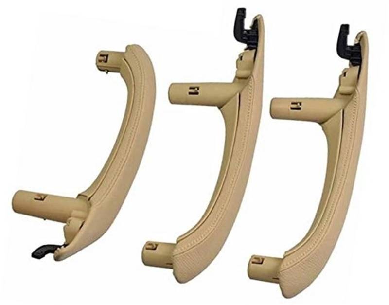 MKVAXR LHD RHD Innentür-Armlehnen-Zuggriff-Lederbezug, kompletter Satz, for, X3 X4 F25 F26 2010–2016(Beige) von MKVAXR