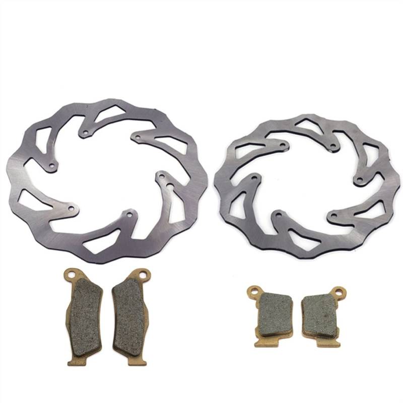 MKVAXR Motorrad 220MM 260MM Bremsscheiben vorn hinten Rotoren Bremsbeläge, for EXC SX SXF XC XCF XCW XCFW 125 150 250 300 350 450 530(Front Rear Brake) von MKVAXR