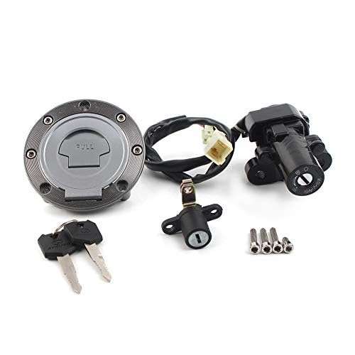 MKVAXR Motorrad-Tankdeckel-Schlossschlüssel-Zündschalter-Set for MT-03 MT-09, YZF-R1 YZF-R6, FZ1 FZ6 FZ8 FZ10 FZ07 FZ09 Motorrad-Zündschalter von MKVAXR