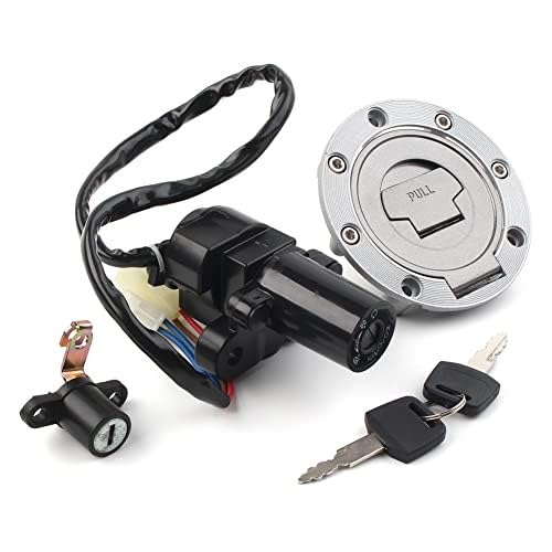 MKVAXR Motorrad-Tankdeckel-Schlossschlüssel-Zündschalter-Set for MT-03 MT-09, YZF-R1 YZF-R6, FZ1 FZ6 FZ8 FZ10 FZ07 FZ09 Motorrad-Zündschalter von MKVAXR