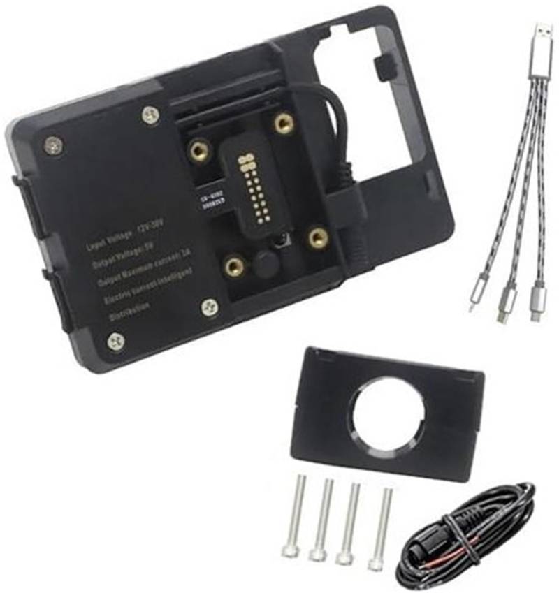 MKVAXR Motorrad-Telefonhalterung, for Cyclone RT3 RT 3 Erweiterungsständer Multifunktions-Querstange Motorrad-Telefon GPS-Halterung Navigationshalterung Kabelloses USB-Laden(Black USB 22mm Clip) von MKVAXR