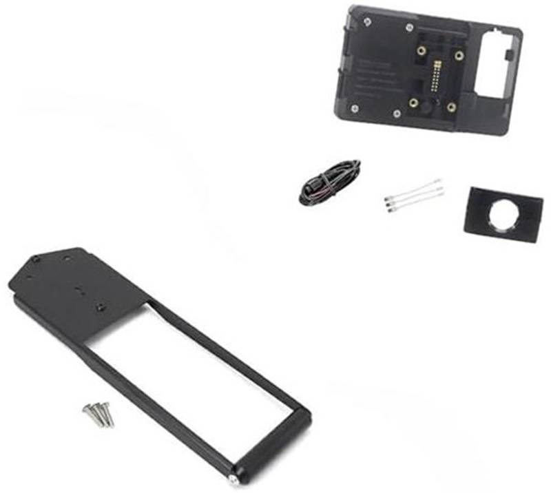 MKVAXR Motorrad-Telefonhalterung, for Tracer 9 GT, for Tracer 900 GT 2021- Motorrad-GPS-Telefon USB-Drahtloses Laden Navigationshalterung Halter Halterung Ständer(Black 22mm Wireless Stand) von MKVAXR