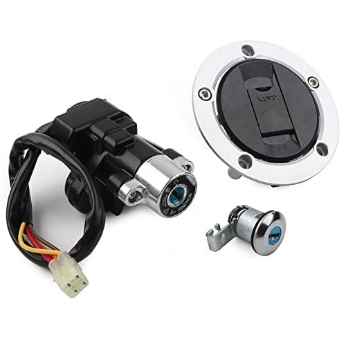 MKVAXR Motorrad-Zündschalter-Tankdeckelabdeckung, for Sitz, Schlossschlüsselsatz, for SV1000 SV1000S GSXR1000 GSXR1000s SVF650 SV650 SV650A SV650S SV650SF 2003-2009 Zündschlüssel für Autositze von MKVAXR