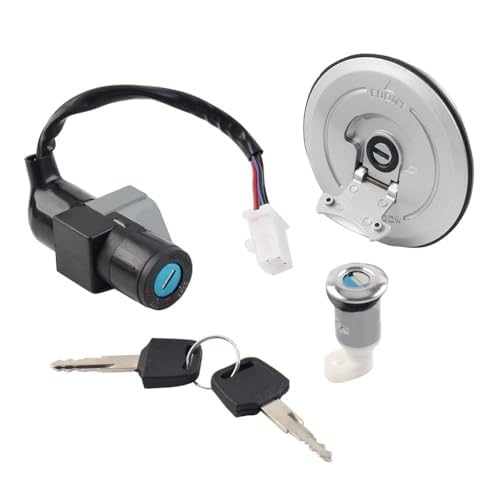 MKVAXR Motorrad-Zündschalterschloss-Tankdeckel-Kit, Tankdeckelabdeckung mit Schlüssel, for MSX125 GROM125 AC 2014-2015 Motorrad-Zündschalter von MKVAXR