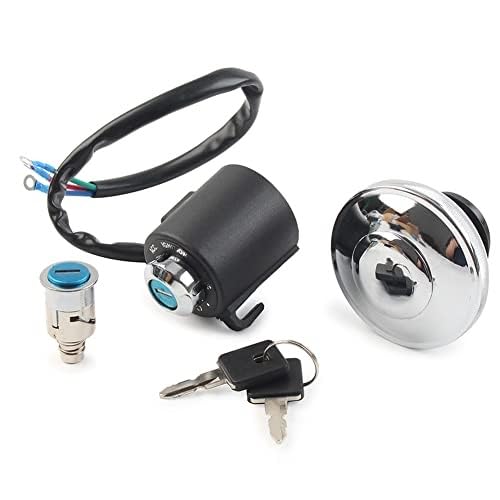 MKVAXR Motorrad-Zündschlossschloss, Tankdeckelschlosszylinder kompatibel, for Harley, Sportster 883 XL 883 1995 1996 1997 1998 1999 2000 2001 2002 2003, Chrom Zündschlüssel für Autositze MKVAXR Motorrad-Zündschlossschloss, Tankdeckelschlosszylinder kompatibel, for Harley, Sportster 883 XL 883 1995 1996 1997 1998 1999 2000 2001 2002 2003, Chrom Zündschlüssel für Autositze von MKVAXR