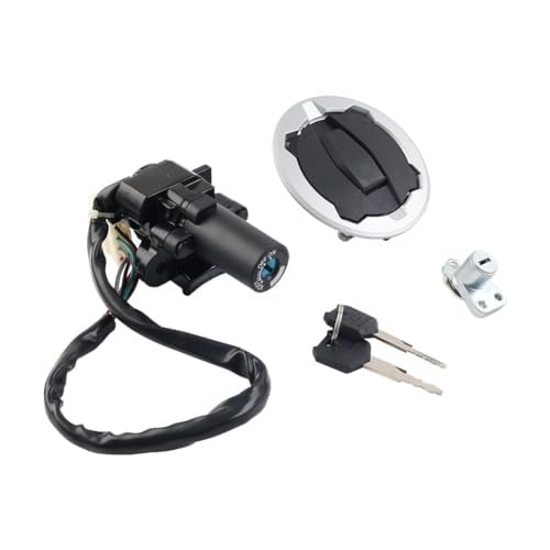 MKVAXR Motorrad-Zündschlossschloss mit Tankdeckel-Kit, Tankdeckelabdeckung mit Schlüssel, for KLE300/, for,-X300 2017-2021 Motorrad-Zündschalter von MKVAXR