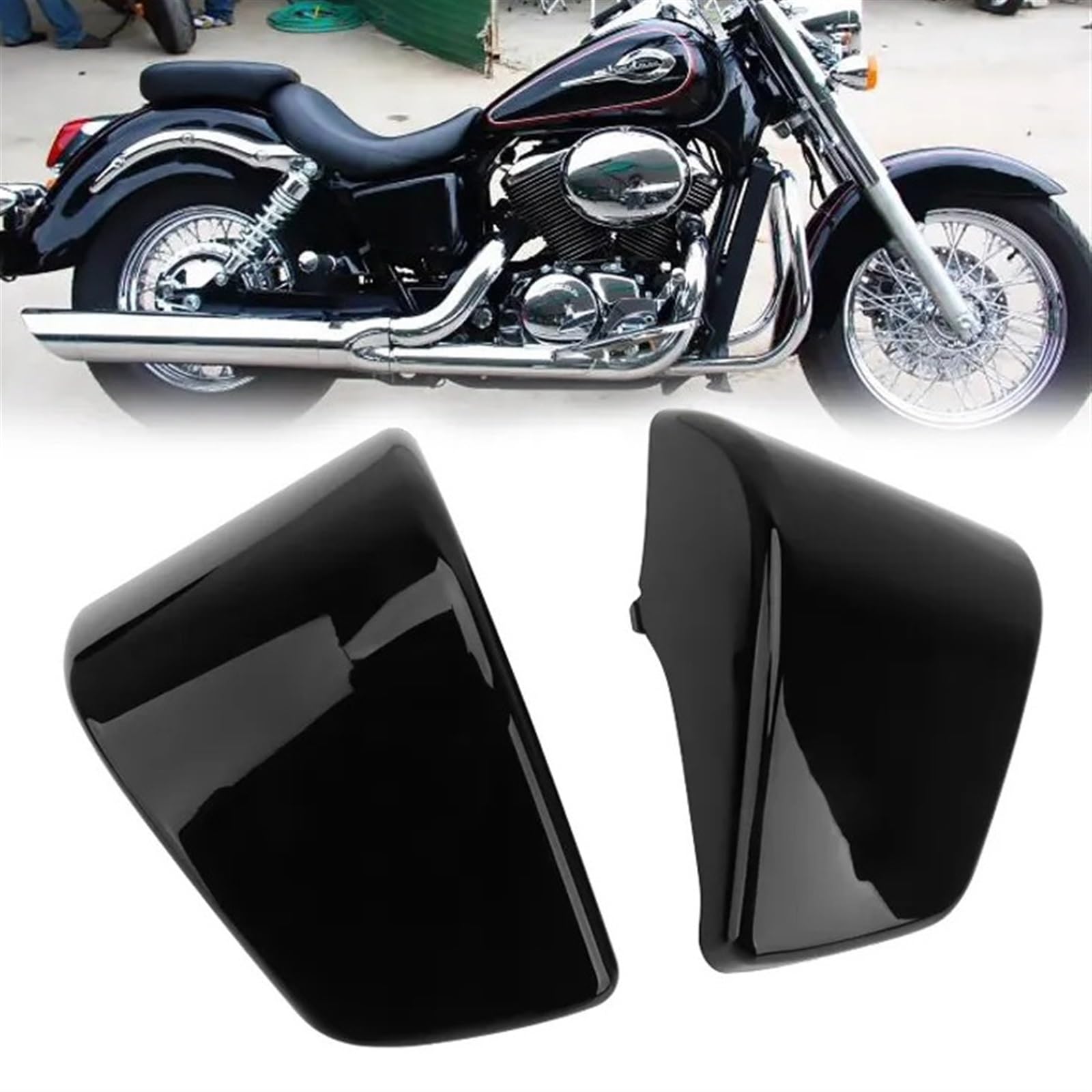 MKVAXR Motorrad glänzend schwarz Batterie Seitenabdeckung Verkleidung Schutz Schatten ACE VT400 VT750 VT 400 750 1997-2003 Seitliche Batterieabdeckung MKVAXR Motorrad glänzend schwarz Batterie Seitenabdeckung Verkleidung Schutz Schatten ACE VT400 VT750 VT 400 750 1997-2003 Seitliche Batterieabdeckung von MKVAXR