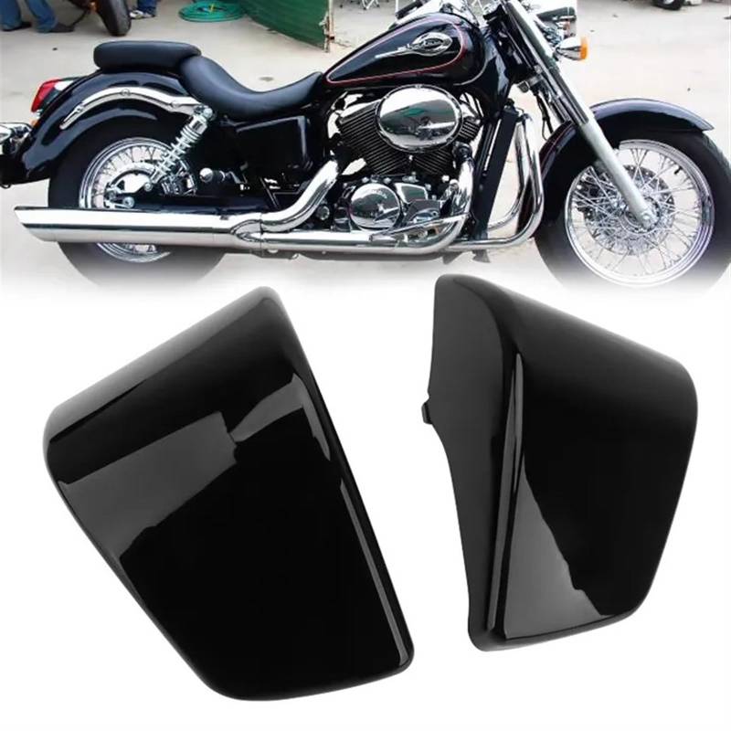 MKVAXR Motorrad glänzend schwarz Batterie Seitenabdeckung Verkleidung Schutz Schatten ACE VT400 VT750 VT 400 750 1997-2003 Seitliche Batterieabdeckung von MKVAXR