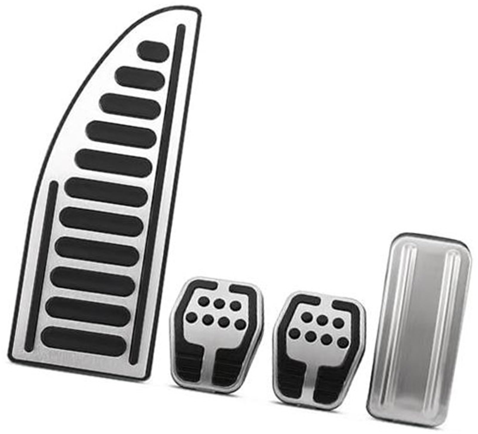 MKVAXR Pedalauflage, for Focus 2, for Focus 3 4 MK2 MK3 MK4 Kuga RS ST 2005-2017 Kupplungs-, Gas- und Bremspedale, MT Edelstahl-Autopedalabdeckung Auto-Kupplungspedal(Black A Style 4piece) von MKVAXR