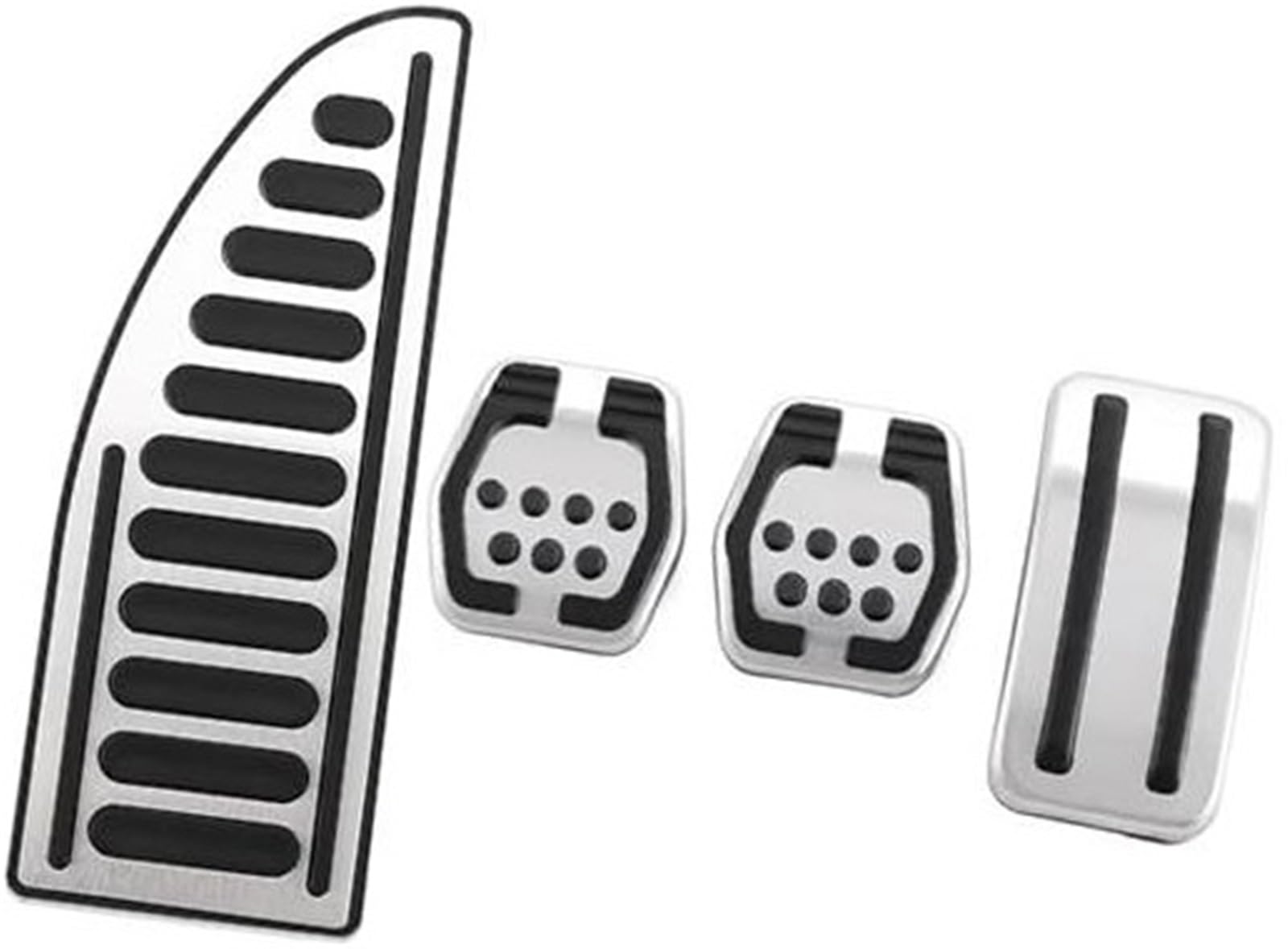 MKVAXR Pedalauflage, for Focus 2, for Focus 3 4 MK2 MK3 MK4 Kuga RS ST 2005-2017 Kupplungs-, Gas- und Bremspedale, MT Edelstahl-Autopedalabdeckung Auto-Kupplungspedal(Black C Style 4piece) von MKVAXR