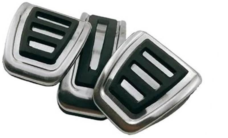 MKVAXR Pedalauflage, for VW, for Caravelle, for Transporter T5 T6 T7 Doubleback Gasbremse Edelstahl Ohne Bohren Pedal Auto Fußpedale Auto-Kupplungspedal(Black 3PIECES) von MKVAXR
