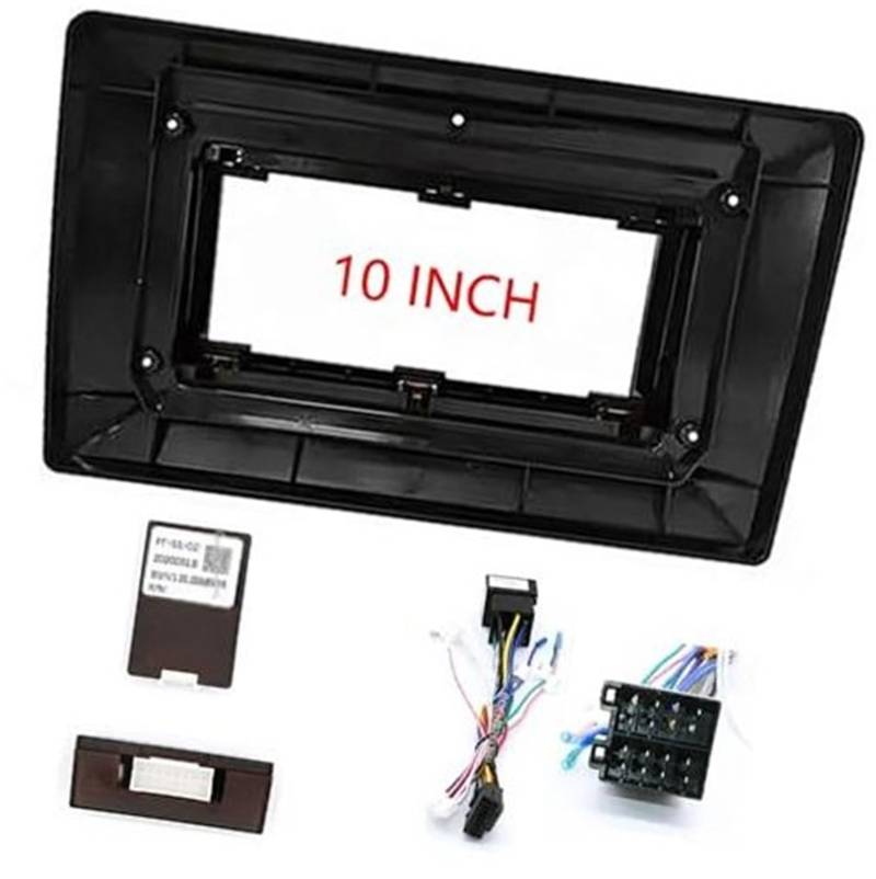 MKVAXR Radio-Stereo-Panel, 9-Zoll-Radio-Blendenpanel, for 500L 2011-2017 Rahmen-Video-Panel-Player-Audio-Rahmen Armaturenbrett-Halterung Anzug Zubehör Kabelbaum Autoradio-Armaturenbrett(BLACK Frame Ca von MKVAXR