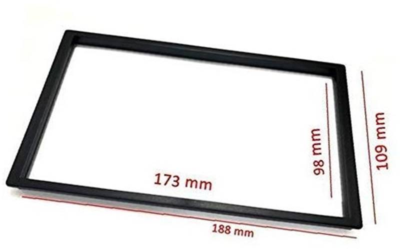 MKVAXR Radioblende for 2 DIN Radio mit Zierkontur 98 x 173 mm, for chinesisches Radio Autoradio-Armaturenbrett von MKVAXR
