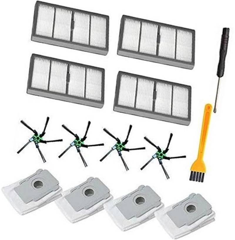 MKVAXR Seitenbürsten-Staubbeutelfilter, for IRobot, Roomba s9 (9150) Staubsaugerteile Roboterstaubsauger-Ersatzkit von MKVAXR