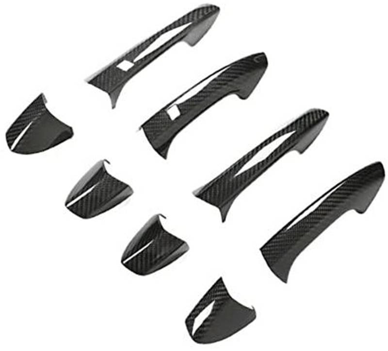 MKVAXR Türaußengriffverkleidung, Außentürgriffabdeckung aus echtem Carbon, Ersatz for W204 W212 W218 W207 Abdeckung für Außentürgriffe von MKVAXR