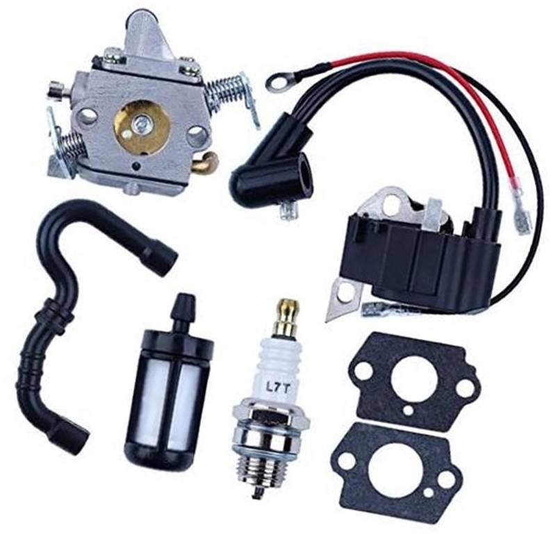 MKVAXR Vergaser Zündspule Kraftstoffleitung Filter Zündkerze, for STIHL, 017 018 MS180 MS170 MS 170 MS 180 Kettensäge Repalcement Ersatzteil Zündkerze für Rasenmäher von MKVAXR