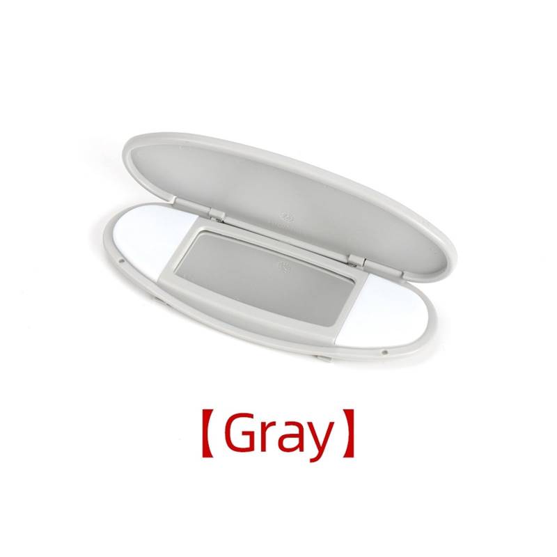 MKVAXR for Mini, for R55 R56 R60 2007-2014 F55 F56 F60 Cooper Neuwagen Sonnenblende Spiegelabdeckung Make-up Spiegelabdeckung Make-up-Spiegel für die Sonnenblende im Auto(Grey) von MKVAXR