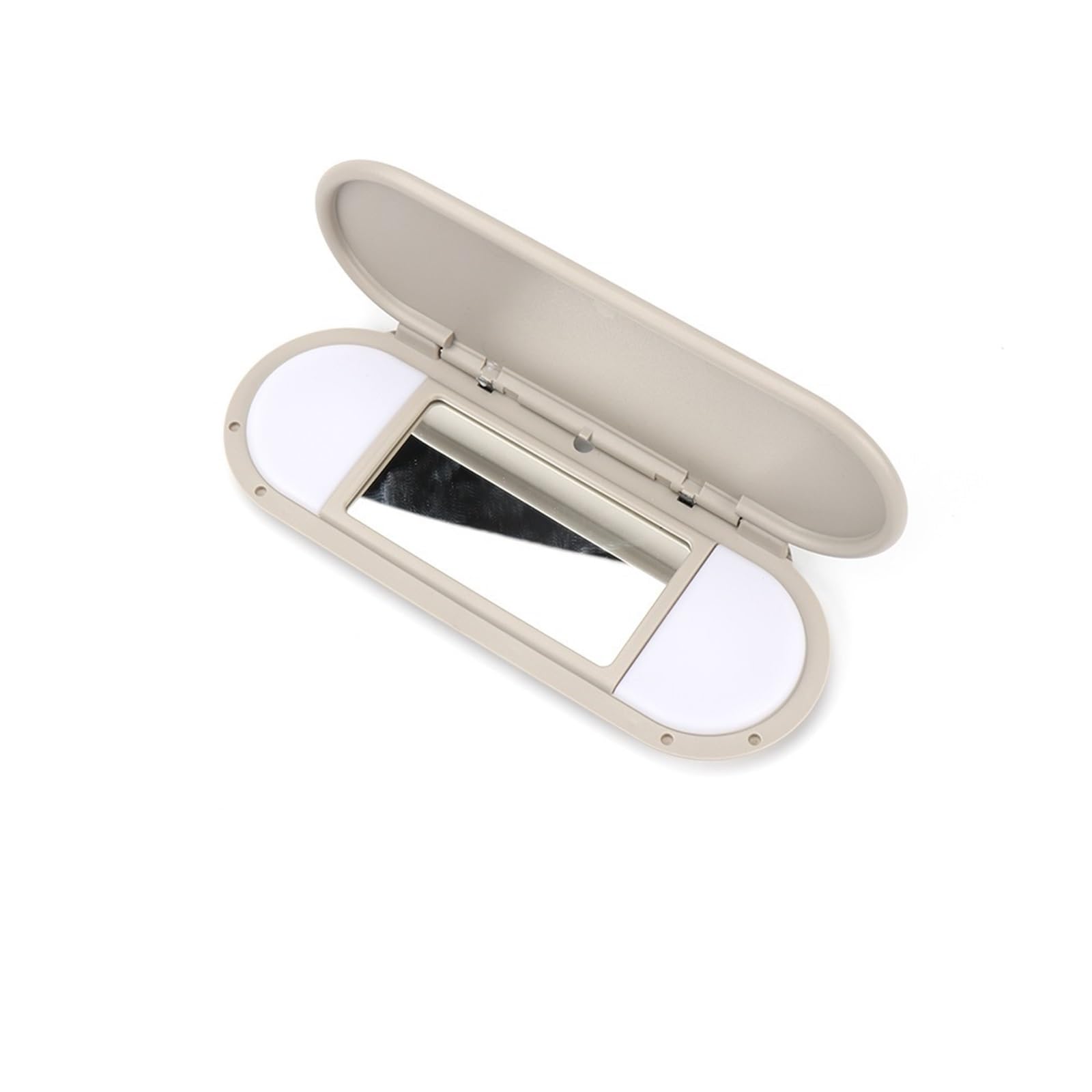 MKVAXR for Mini Cooper Neuwagen Sonnenblende Spiegelabdeckung Make-Up Spiegelabdeckung Zubehör Ersatz, for, MINI F55 F56 2015-2022 Make-up-Spiegel für die Sonnenblende im Auto(Grey) von MKVAXR
