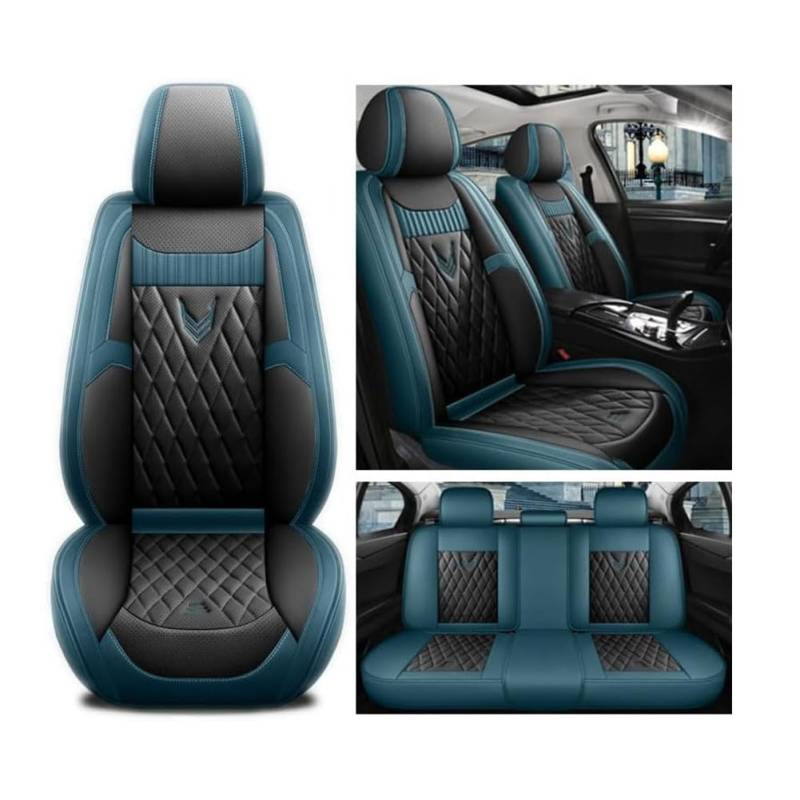 MKWGZPGW Autositzbezüge Leder Für Land Rover Evoque Discovery Sport Range Rover Velar Discovery 3/4/5, Universal Sitzbezüge Vordersitze und Rücksitze, wasserdichte Sitz Protektor, Zubehör Innenraum von MKWGZPGW