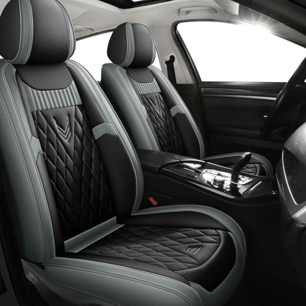 MKWGZPGW Autositzbezüge Leder Für Mitsubishi ASX L200 Outlander Ex Phev, Universal Sitzbezüge Vordersitze und Rücksitze, wasserdichte Sitz Protektor, Zubehör Innenraum,Grey MKWGZPGW Autositzbezüge Leder Für Mitsubishi ASX L200 Outlander Ex Phev, Universal Sitzbezüge Vordersitze und Rücksitze, wasserdichte Sitz Protektor, Zubehör Innenraum,Grey von MKWGZPGW