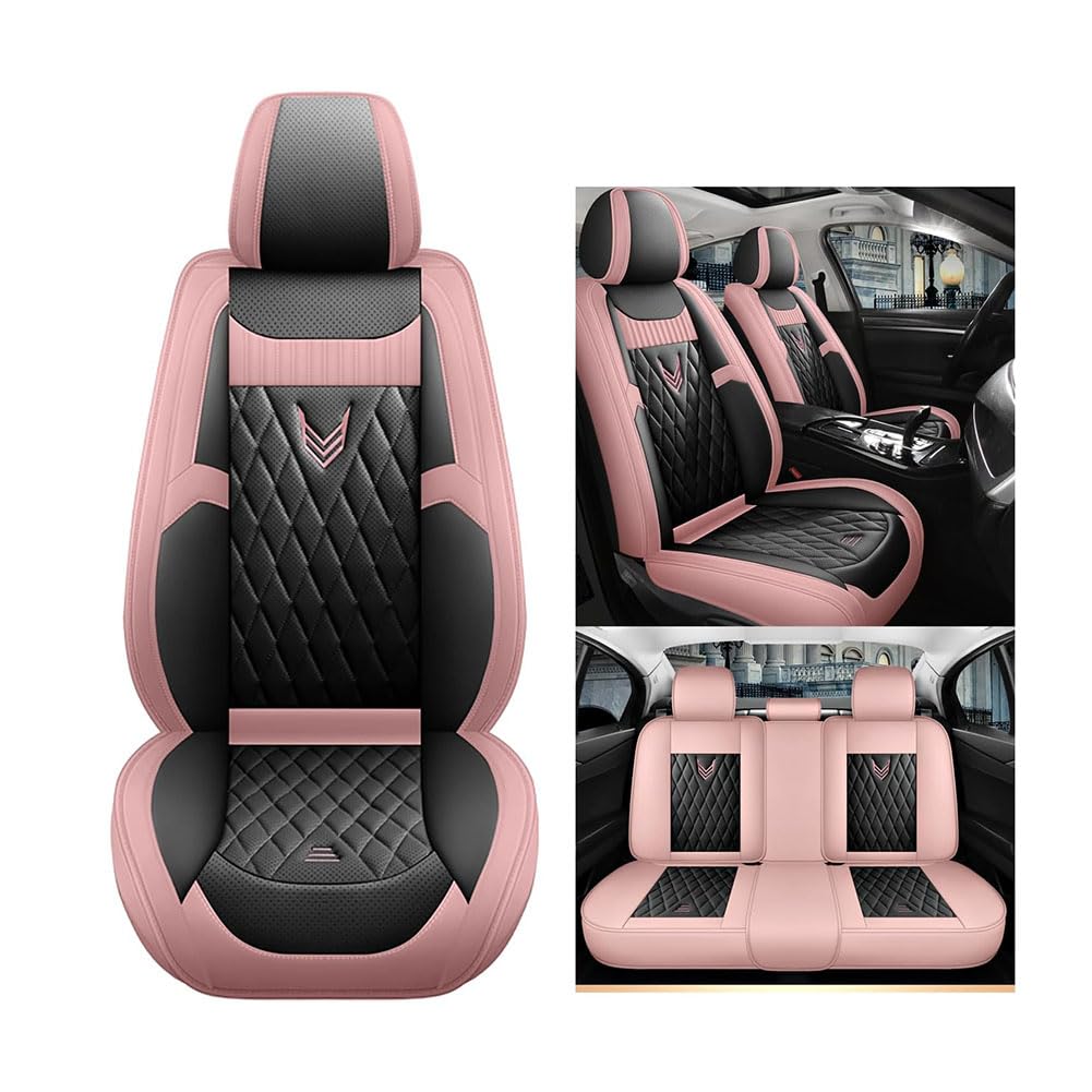 MKWGZPGW Autositzbezüge Leder Für Toyota Yaris Cross SUV 2021 2022 2023, Universal Sitzbezüge Vordersitze und Rücksitze, wasserdichte Sitz Protektor, Zubehör Innenraum,Pink MKWGZPGW Autositzbezüge Leder Für Toyota Yaris Cross SUV 2021 2022 2023, Universal Sitzbezüge Vordersitze und Rücksitze, wasserdichte Sitz Protektor, Zubehör Innenraum,Pink von MKWGZPGW
