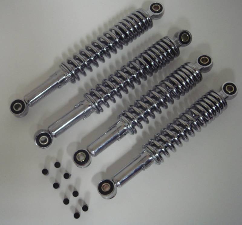 MKX-Stossdämpfer universell chrom 260 mm - 1 Satz incl. 4 Stellhülsen von MKX