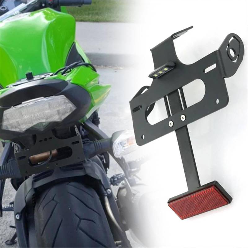 MKYOKO Hinten Schwanz Ordentlich Kennzeichen Halter Halterung F&Ender Eliminator Kit Für K&awasaki Für Ninja ZX-10R ZX10R 2008 2009 2010 ZX6R ZX-6R 2018 von MKYOKO
