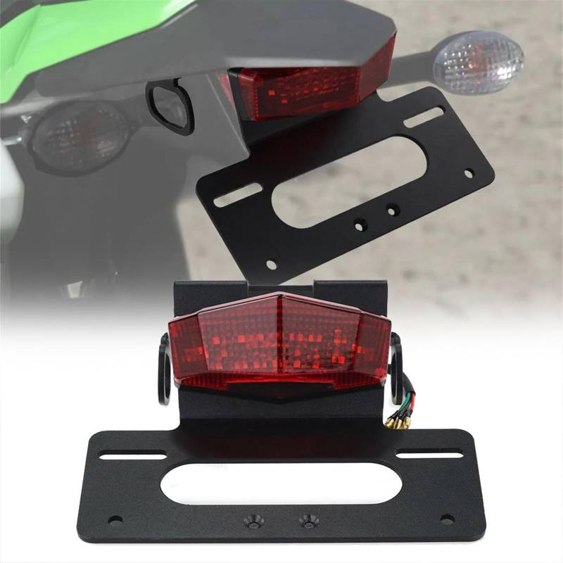 MKYOKO Kennzeichenhalter Für K&awasaki KLX 230R 2020 2021 2022 2023 F&ender Eliminator Motorrad Bremslicht Nummernrahmen KLX230R von MKYOKO