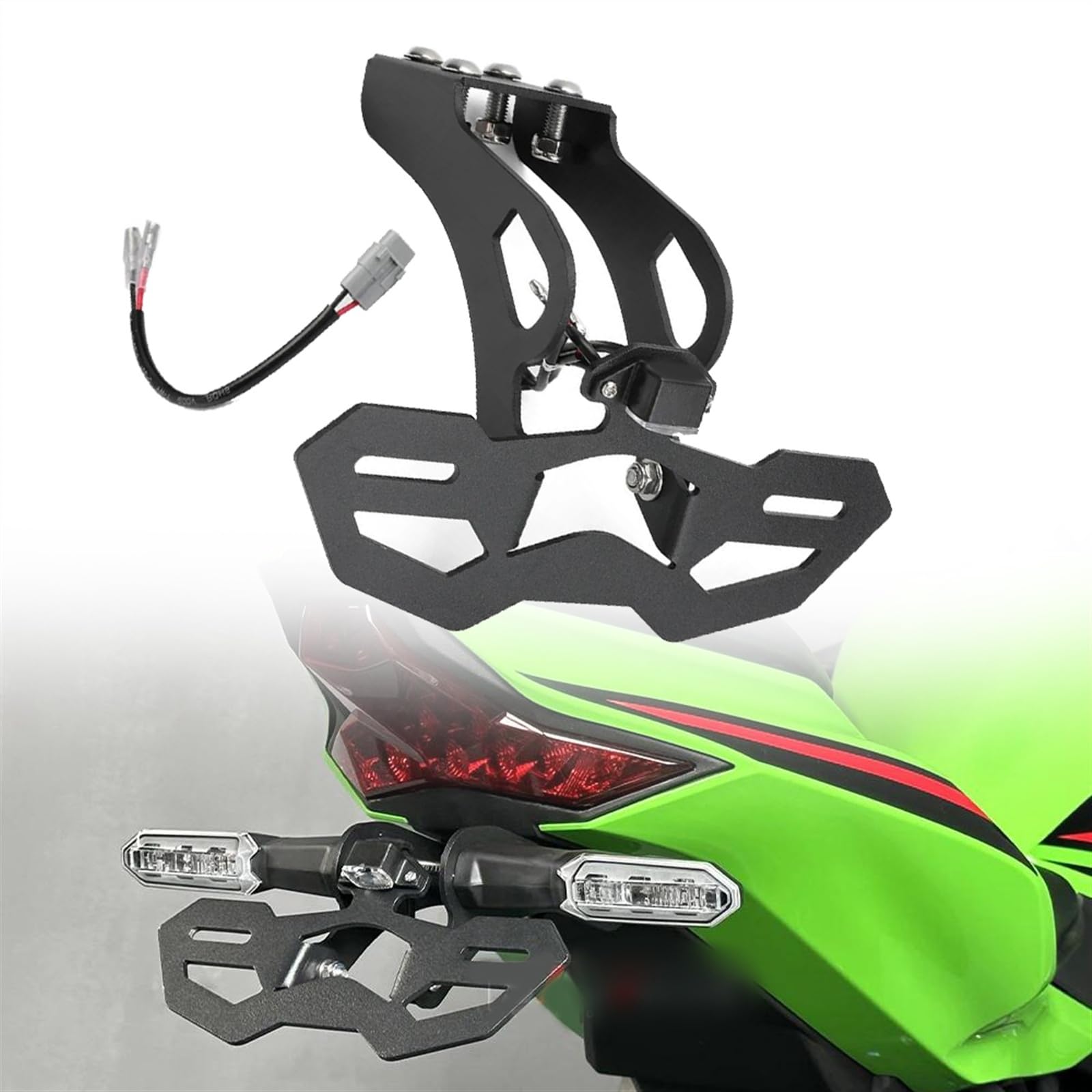 MKYOKO Kennzeichenhalter Für K&awasaki ZX400R ZX400RR 2023–2024, Motorrad-Heckrahmenhalterung Mit Leichtem Fender-Eliminator MKYOKO Kennzeichenhalter Für K&awasaki ZX400R ZX400RR 2023–2024, Motorrad-Heckrahmenhalterung Mit Leichtem Fender-Eliminator von MKYOKO