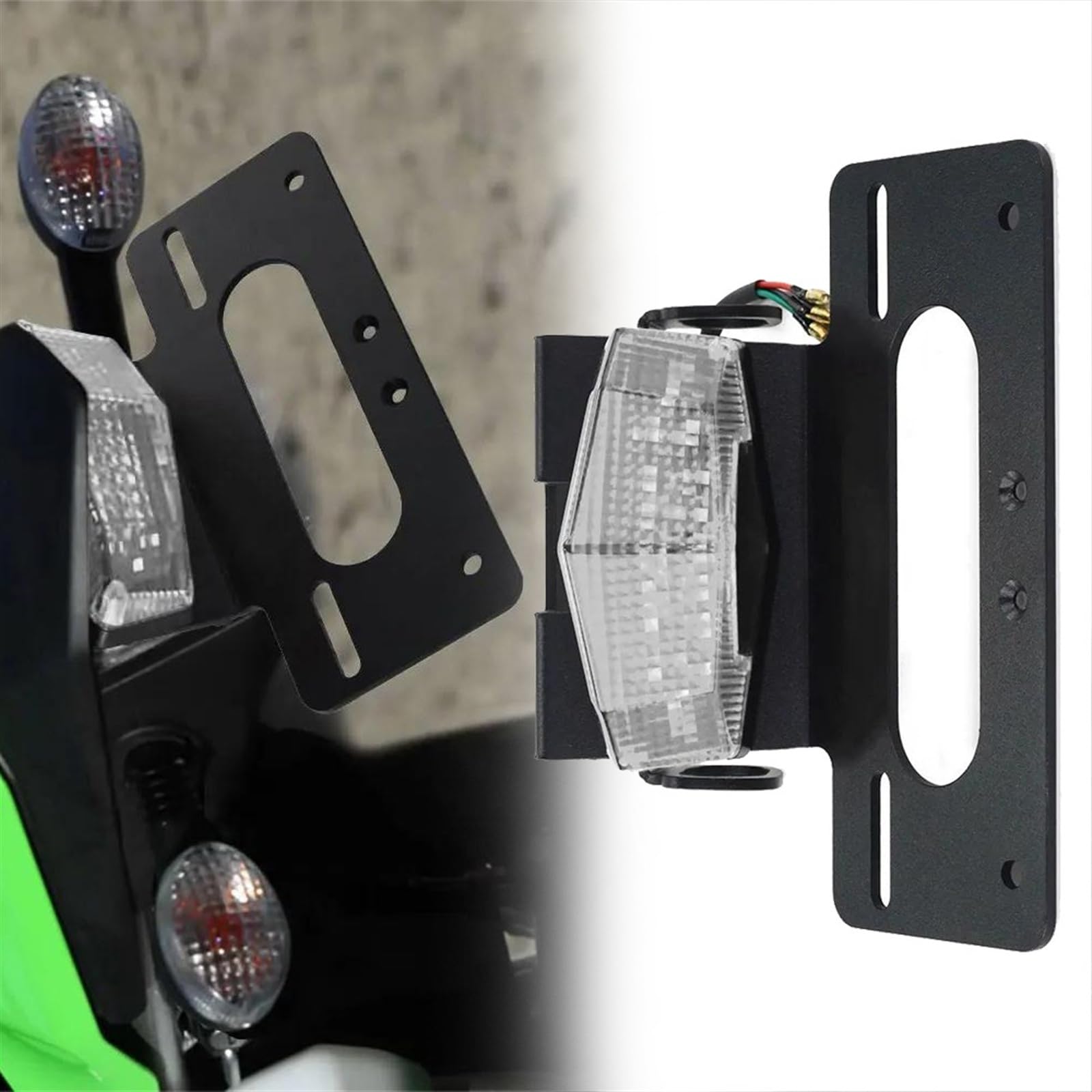 MKYOKO Kennzeichenhalter KLX230R F&ender Eliminator Motorrad Bremslicht Nummernrahmen Für K&awasaki KLX 230R 2020 2021 2022 2023 MKYOKO Kennzeichenhalter KLX230R F&ender Eliminator Motorrad Bremslicht Nummernrahmen Für K&awasaki KLX 230R 2020 2021 2022 2023 von MKYOKO