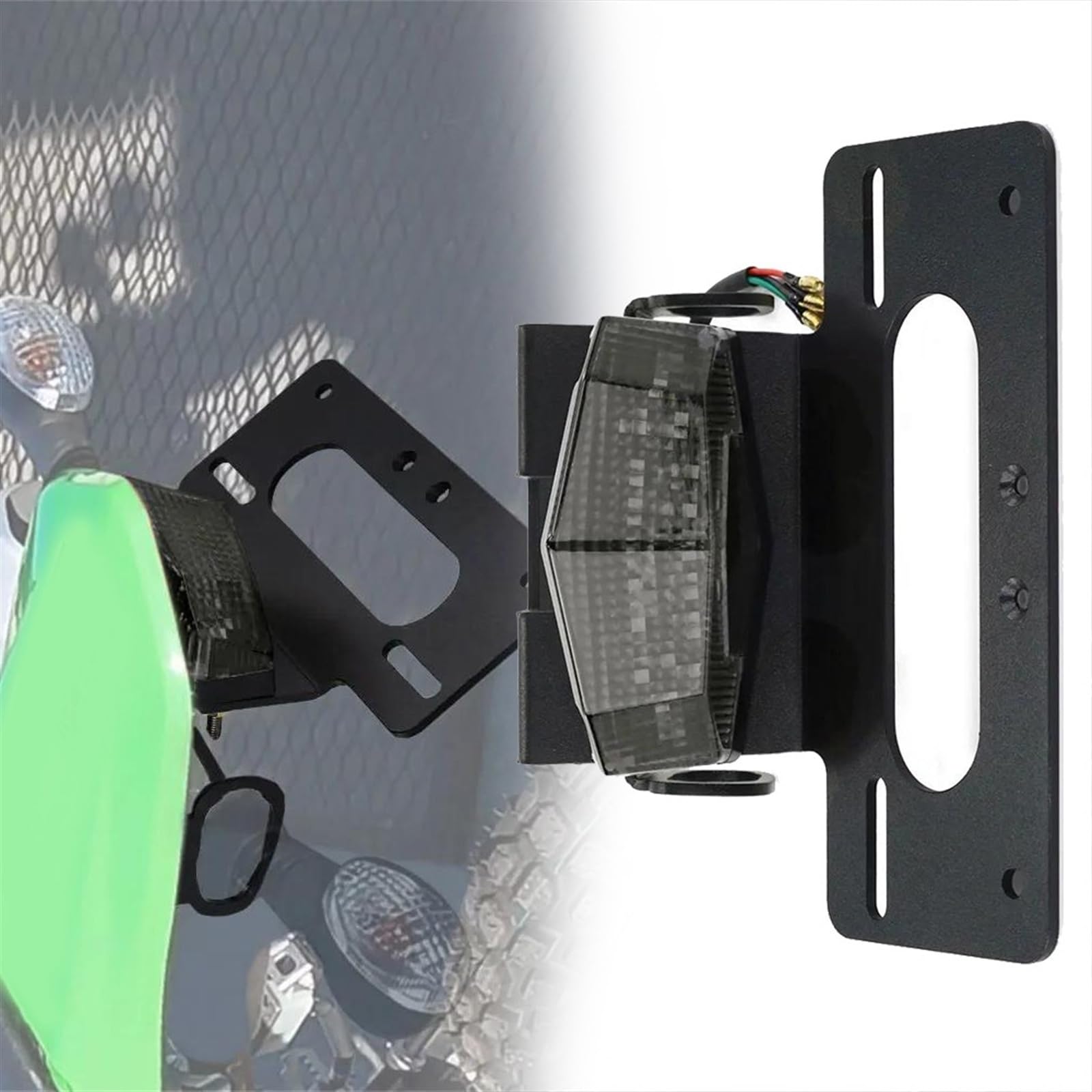 MKYOKO Kennzeichenhalter KLX230R F&ender Eliminator Motorrad Bremslicht Nummernrahmen Für K&awasaki KLX 230R 2020 2021 2022 2023 MKYOKO Kennzeichenhalter KLX230R F&ender Eliminator Motorrad Bremslicht Nummernrahmen Für K&awasaki KLX 230R 2020 2021 2022 2023 von MKYOKO
