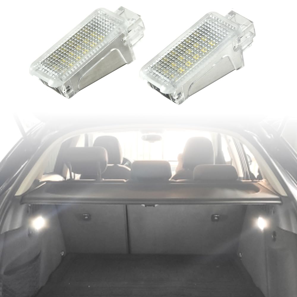 MKptopia 2 x LED Fußraumbeleuchtung Kofferraumbeleuchtung passend für Au-di A3 8P A4 B6 B8 A5 A6 C5 A8 Q5 Q7 TT kompatibel mit VW GTi/Golf EOS B-eetle von MKptopia