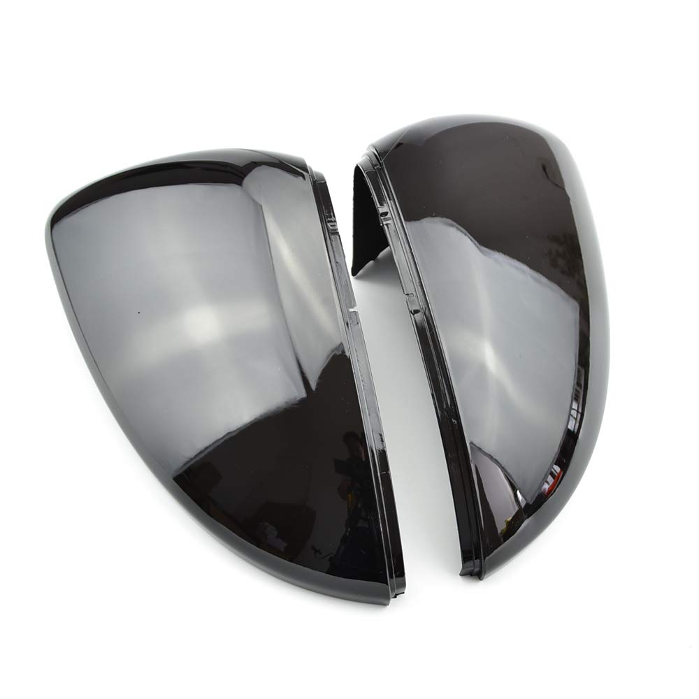 MKptopia 2pc Chrom Matt Seitenspiegelabdeckung Tür Rückspiegel Abdeckung Shell Cover kompatibel mit VW Golf 7 (Schwarz) von MKptopia