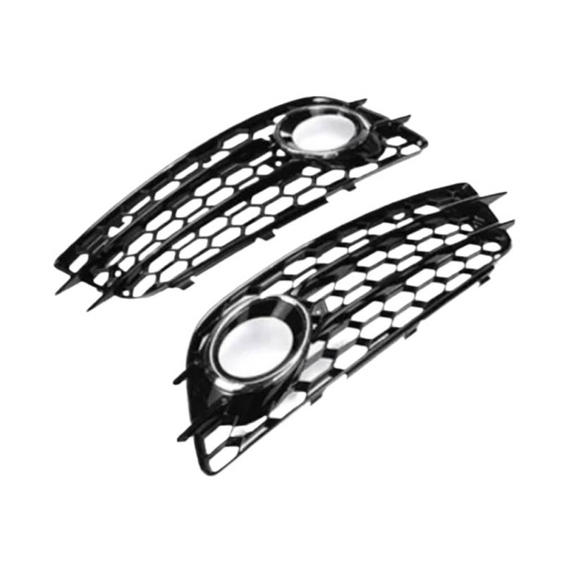 Auto Scheinwerfer Gitter 2X Front Stoßstange Nebel Licht Lampe Kühlergrill Grill Abdeckung Mesh Für A4 B8 Für S-Linie S4 2008-2012 Grille 8K0807681C 8K0807682C von MLIOJU