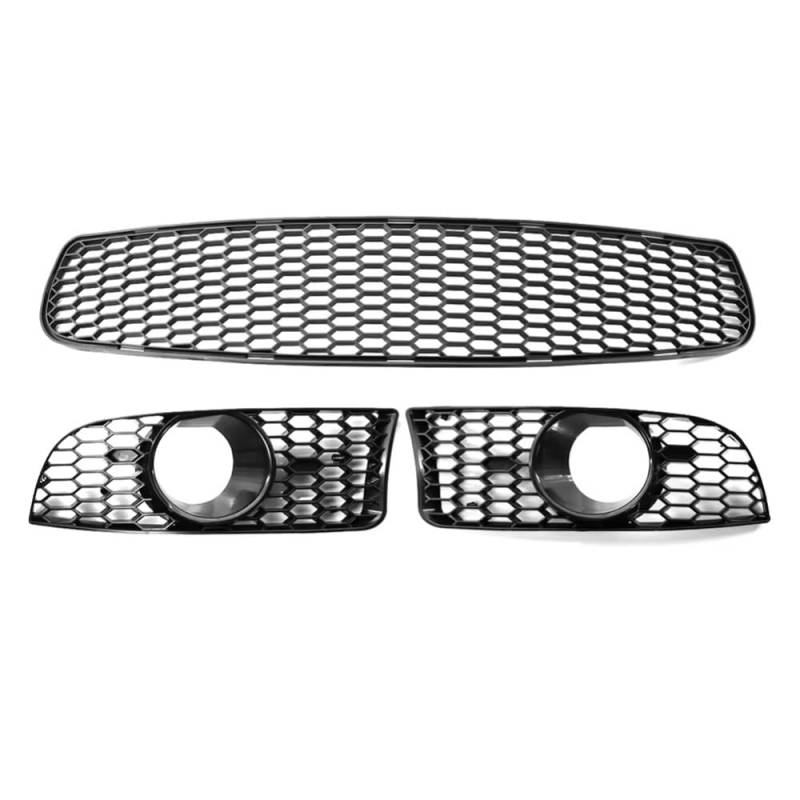 Auto Scheinwerfer Gitter 3 Teile/Satz Auto Vorderen Stoßfänger Unteren Kühlergrill Nebelscheinwerfer Abdeckung Grill Set Für 3 Serie E90 E92 E93 Für M3 2009 2010 2011 von MLIOJU