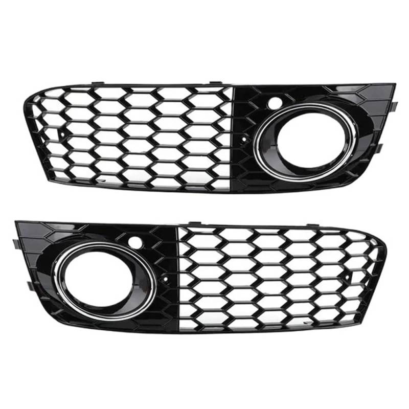 Auto Scheinwerfer Gitter Auto-Kühlergrill-Netz für A4 B8 2008 2009 2010 2011 2012 RS4 Kühlergrill Nebelscheinwerferabdeckung Autozubehör 8KD807682 8KD807681 von MLIOJU