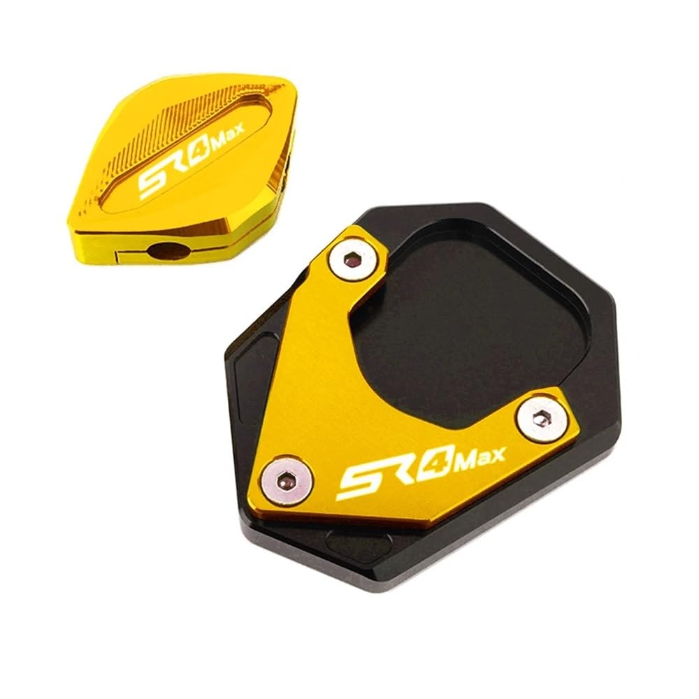 Seitenständer Pad Passend Für VOGE SR4MAX 350 SR4 MAX SR 4 MAX Sr4 Max Motorrad Kickstand Fuß Seitenständer Vergrößern Verlängerungspad Stützplatte Teile von MLIOJU