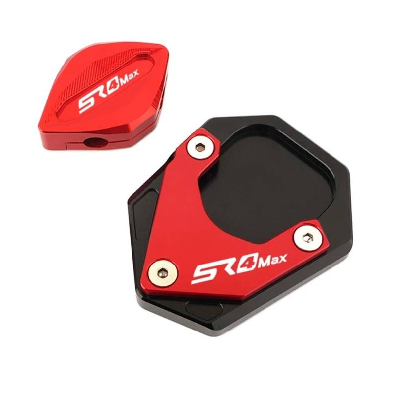 Seitenständer Pad Passend Für VOGE SR4MAX 350 SR4 MAX SR 4 MAX Sr4 Max Motorrad Kickstand Fuß Seitenständer Vergrößern Verlängerungspad Stützplatte Teile von MLIOJU
