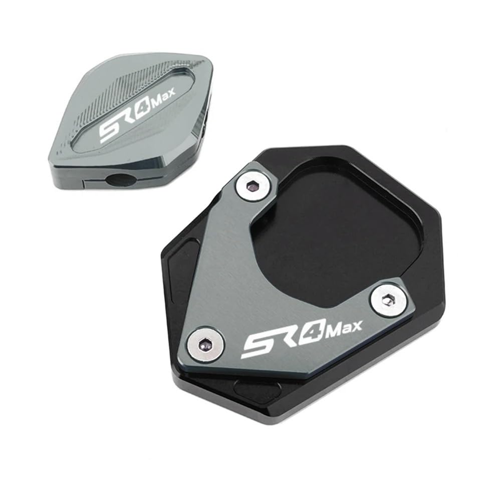 Seitenständer Pad Passend Für VOGE SR4MAX 350 SR4 MAX SR 4 MAX Sr4 Max Motorrad Kickstand Fuß Seitenständer Vergrößern Verlängerungspad Stützplatte Teile von MLIOJU