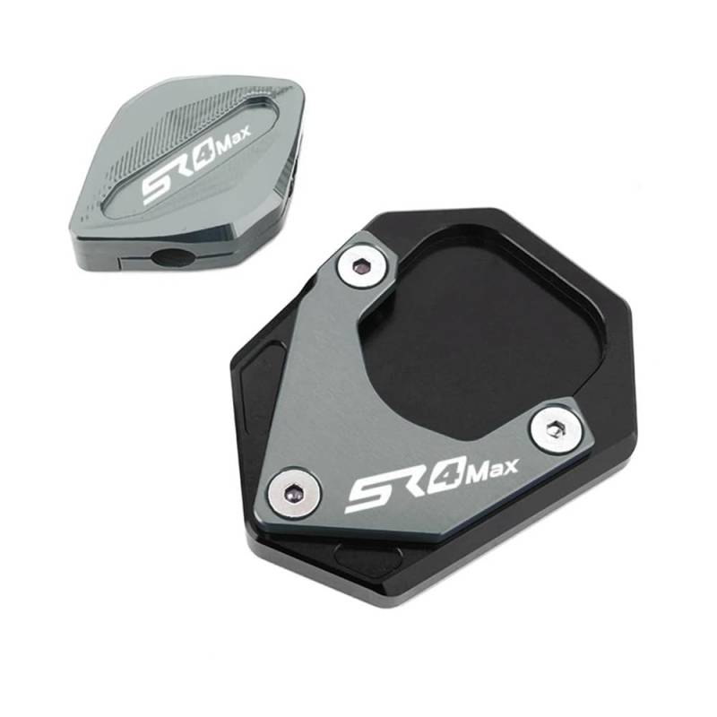 Seitenständer Pad Passend Für VOGE SR4MAX 350 SR4 MAX SR 4 MAX Sr4 Max Motorrad Kickstand Fuß Seitenständer Vergrößern Verlängerungspad Stützplatte Teile von MLIOJU
