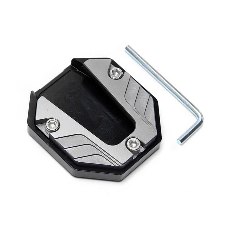 Seitenständer Pad Universal Aluminium Legierung Motorrad Fahrrad Ständer Extender Fuß Seite Stehen Verlängerung Pad Unterstützung Platte Anti-Skid Vergrößerte Basis von MLIOJU