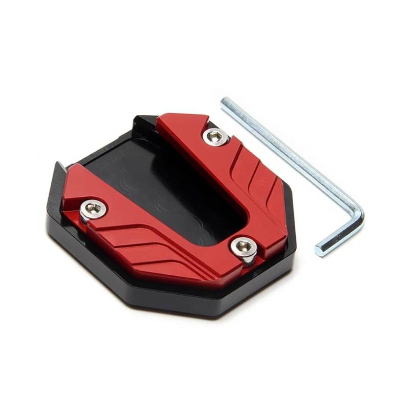 Seitenständer Pad Universal Aluminium Legierung Motorrad Fahrrad Ständer Extender Fuß Seite Stehen Verlängerung Pad Unterstützung Platte Anti-Skid Vergrößerte Basis von MLIOJU