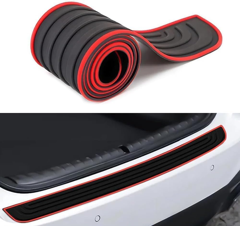 Stoßstangenschutz aus Gummi Für Opel Vivaro C I 2019-2024, Kratzfest und Abriebfest, Selbstklebender Heckstoßstangenschutz Car Zubehör,Red-104X9CM Stoßstangenschutz aus Gummi Für Opel Vivaro C I 2019-2024, Kratzfest und Abriebfest, Selbstklebender Heckstoßstangenschutz Car Zubehör,Red-104X9CM von MLLAS