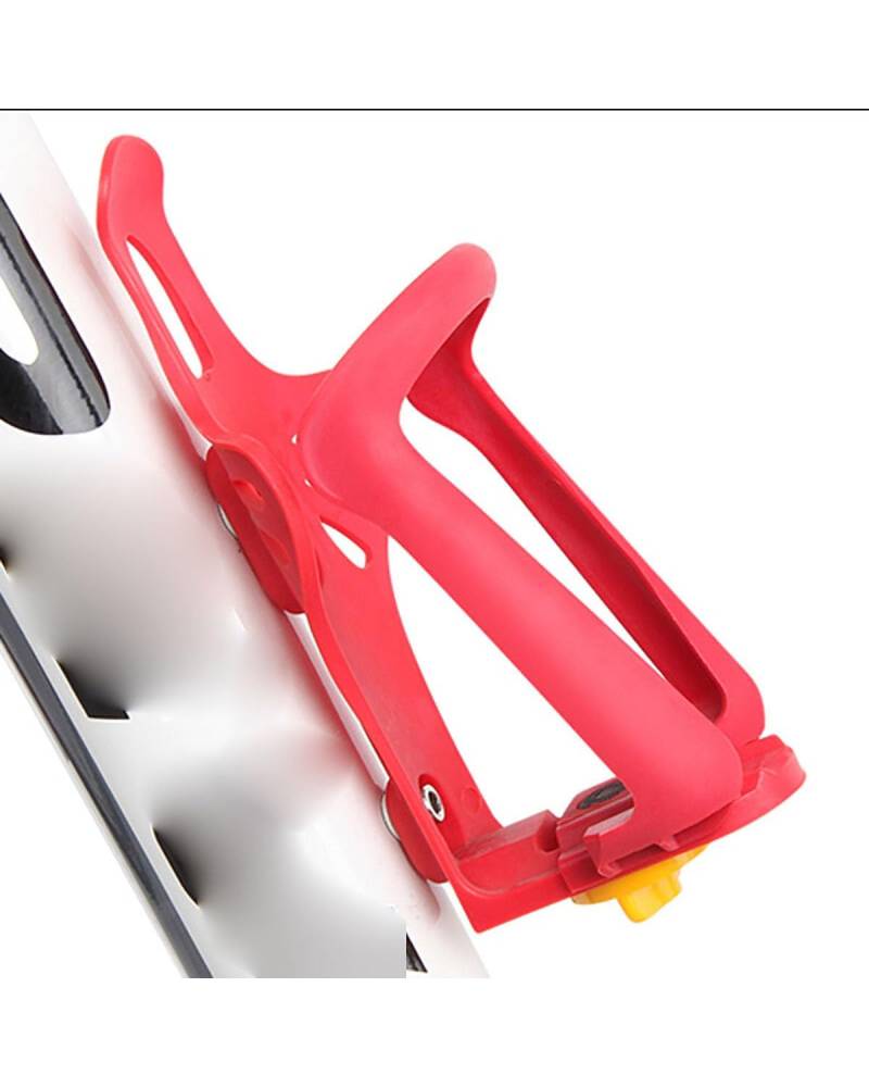 Leicht Einstellbarer Fahrrad-Wasserflaschenhalter, Integrierter PC-Wasserbecherhalter Für Mountainbikes Auslaufsicher(Red) von MLLNPP