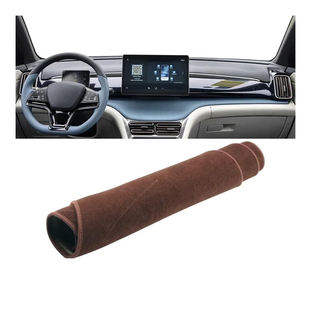 Auto Dashboard Abckung Matte Für BYD Für Song Pro DM-ich EV 2021 2022 2023 2024 Auto Dashboard Abdeckung Dash Matte Sonnenschutz Nicht-slip Pad Innen(B Brown) von MLTLKPPVNG