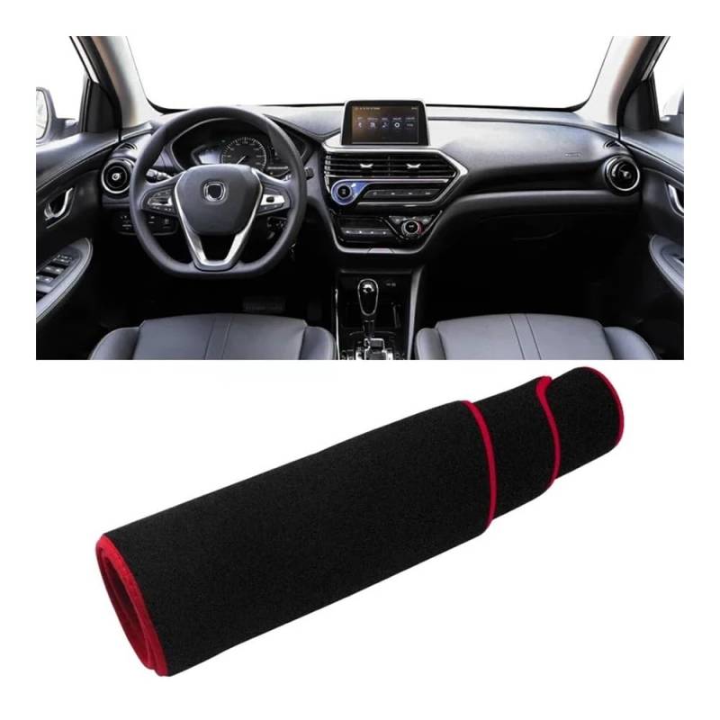 Auto Dashboard Abckung Matte Für Changan Für Alsvin 2018 2019 2020 2021 2022 2023 Auto-Armaturenbrettabdeckung Armaturenbrettmatte Sonnenschutz Rutschfeste Unterlage(A Red Side) von MLTLKPPVNG