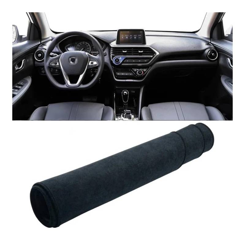 Auto Dashboard Abckung Matte Für Changan Für Alsvin 2018 2019 2020 2021 2022 2023 Auto-Armaturenbrettabdeckung Armaturenbrettmatte Sonnenschutz Rutschfeste Unterlage(B Black) von MLTLKPPVNG